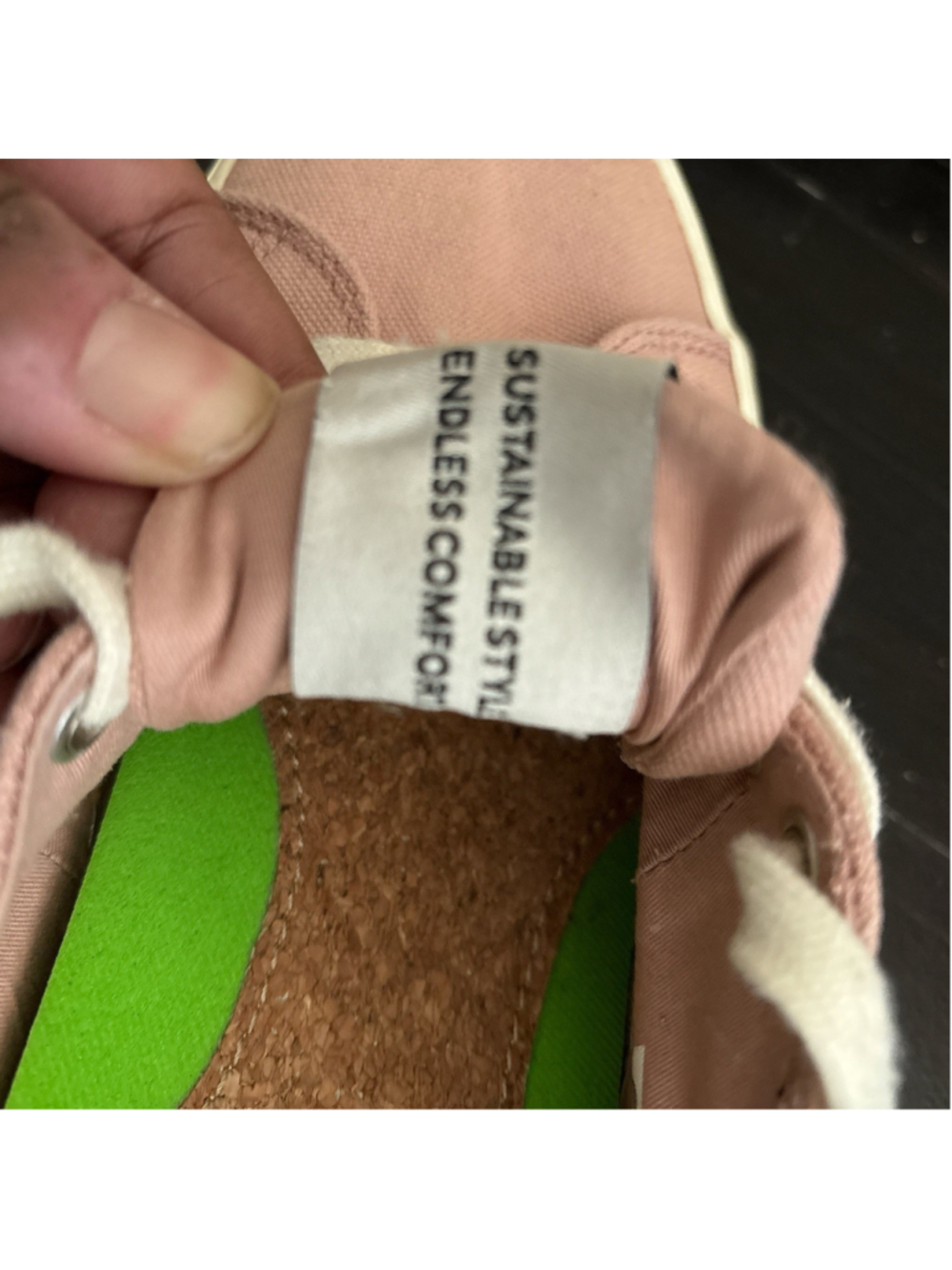 Cariuma OCA Low Women's 7.5 Pink Canvas Cork Sustainable Sneakers EU 38.5 - Picture 10 of 11